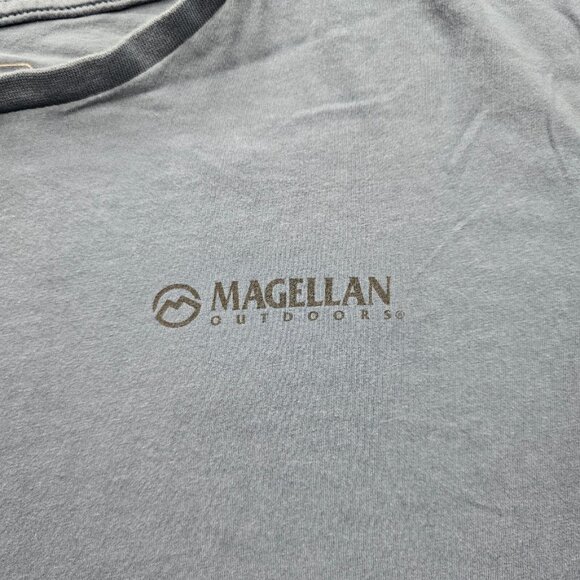 Magellan Tshirt Mens XL Blue Short Sleeve USA Flag Labrador Dog Patriotic - Picture 3 of 9